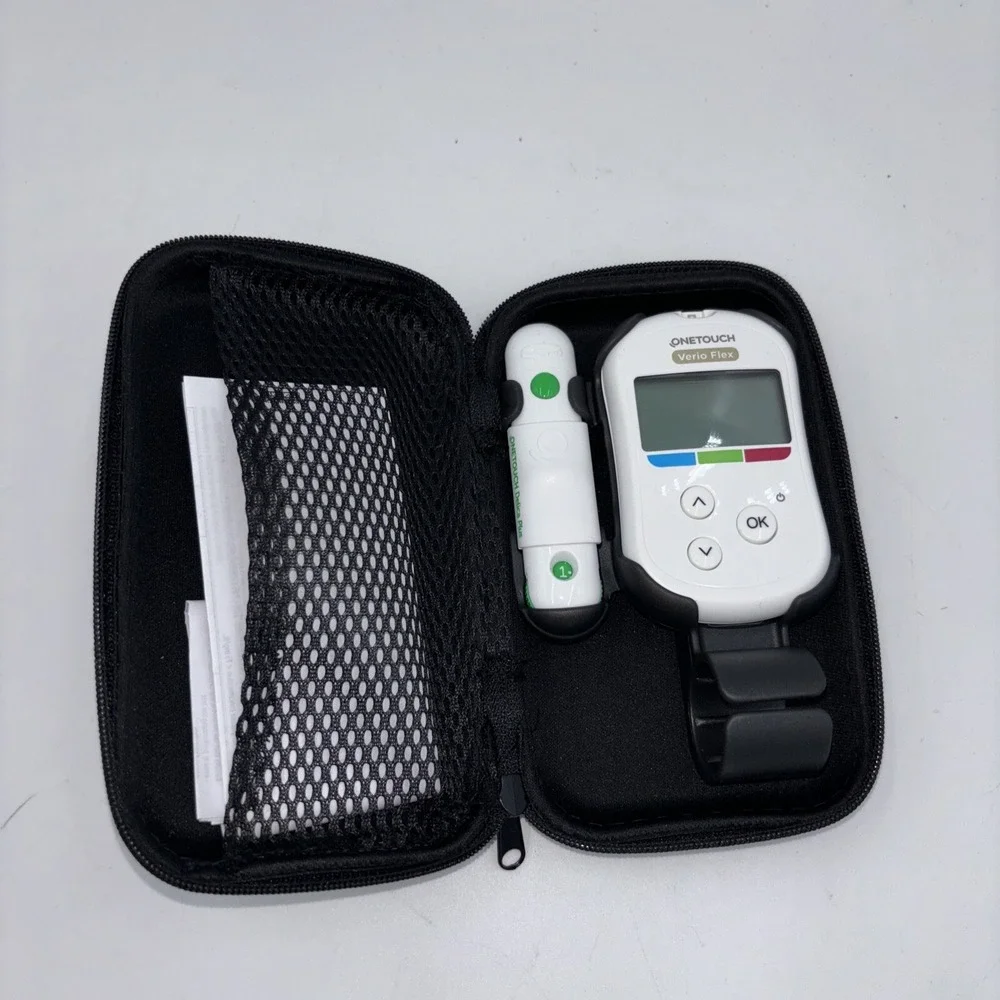 OneTouch Verio Flex Meter Blood Glucose Monitoring System. Box Opened For Pic